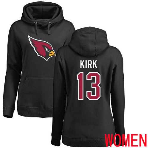 Arizona Cardinals Black Women Christian Kirk Name And Number Logo NFL Football 13 Pullover Hoodie Sweatshirts